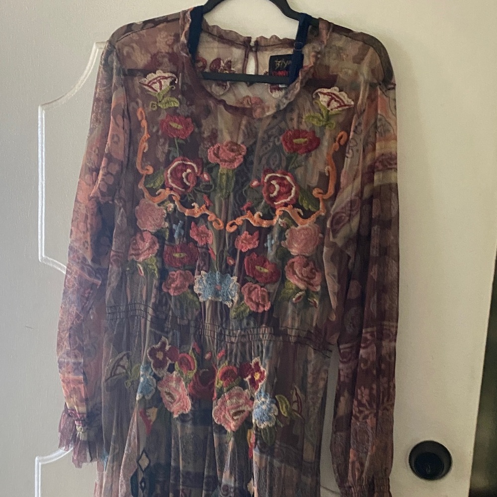 Johnny Was Multicolor Embroidered Garment